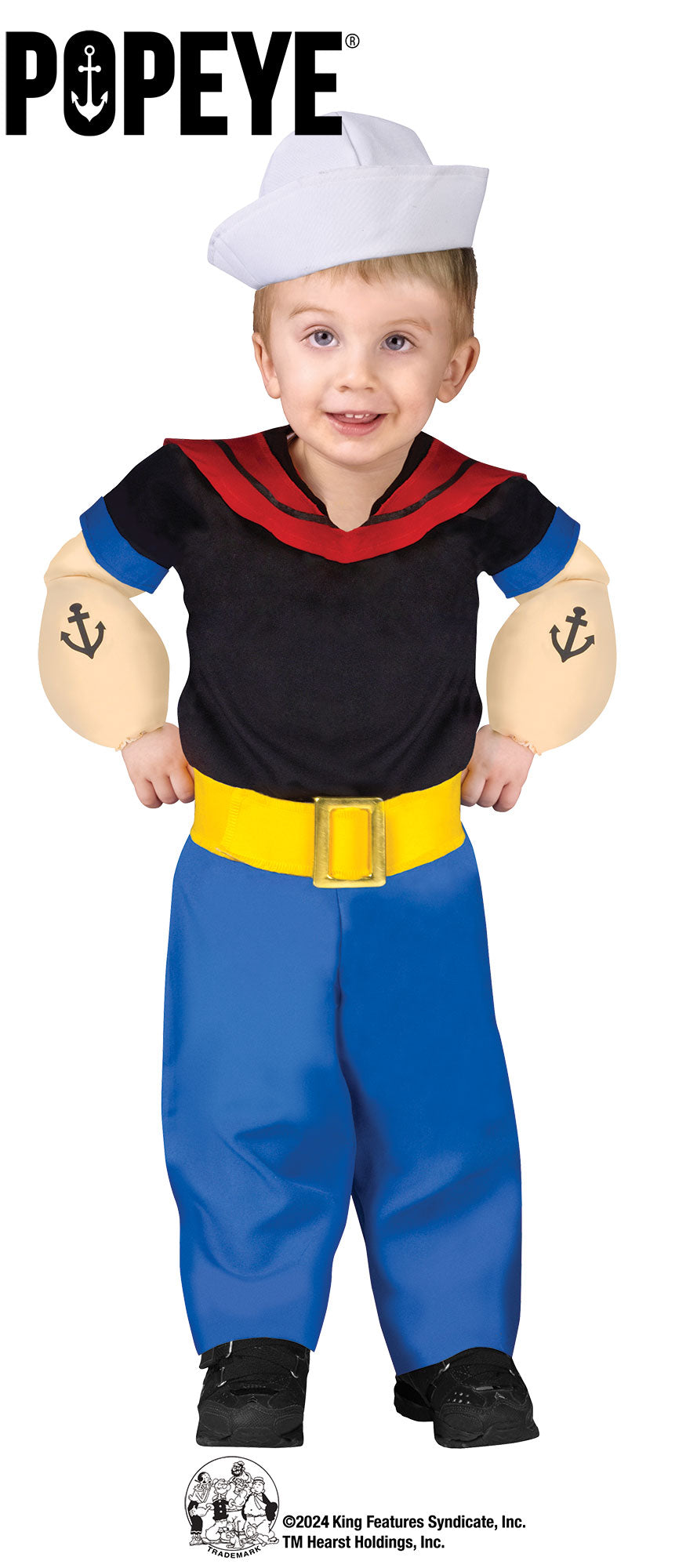 Popeye Baby Toddler Costume Small 24 months - 2T