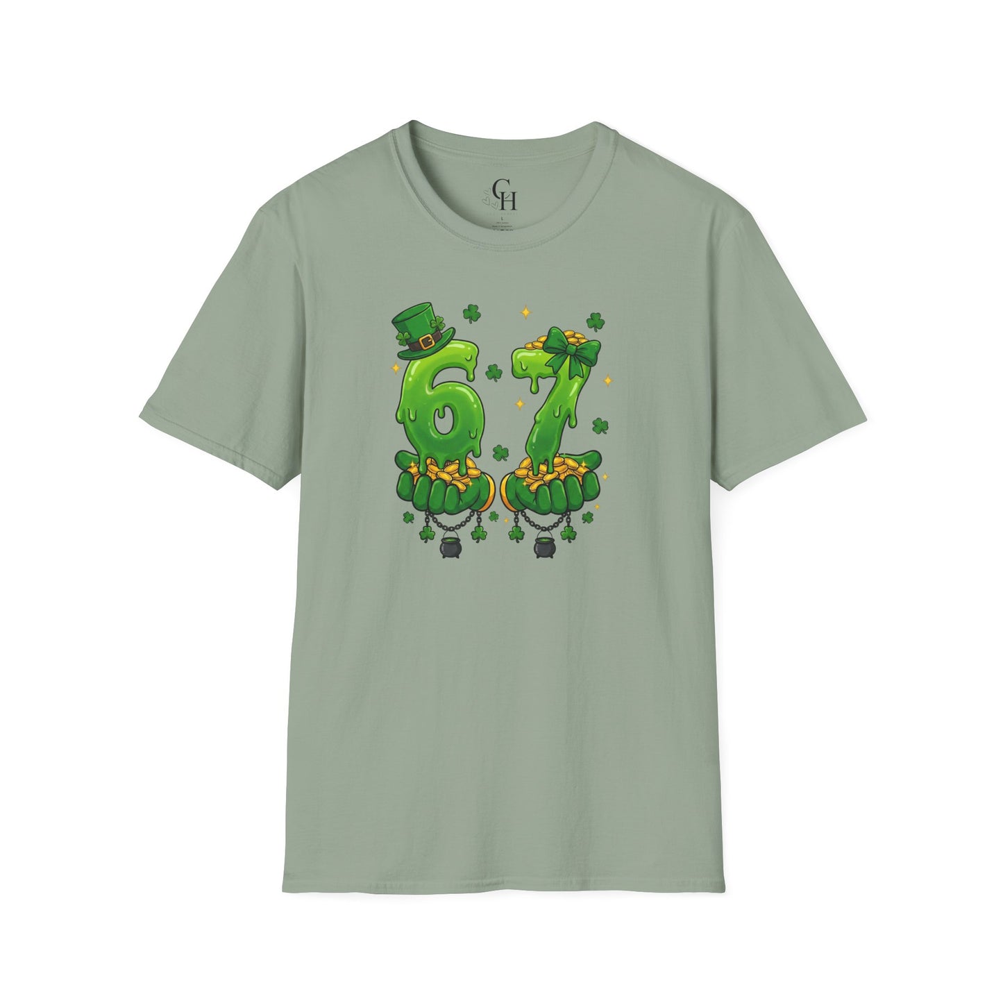 St. Patrick's Day 67 Shamrock Number T-Shirt — Lucky 67 Irish Parade Tee