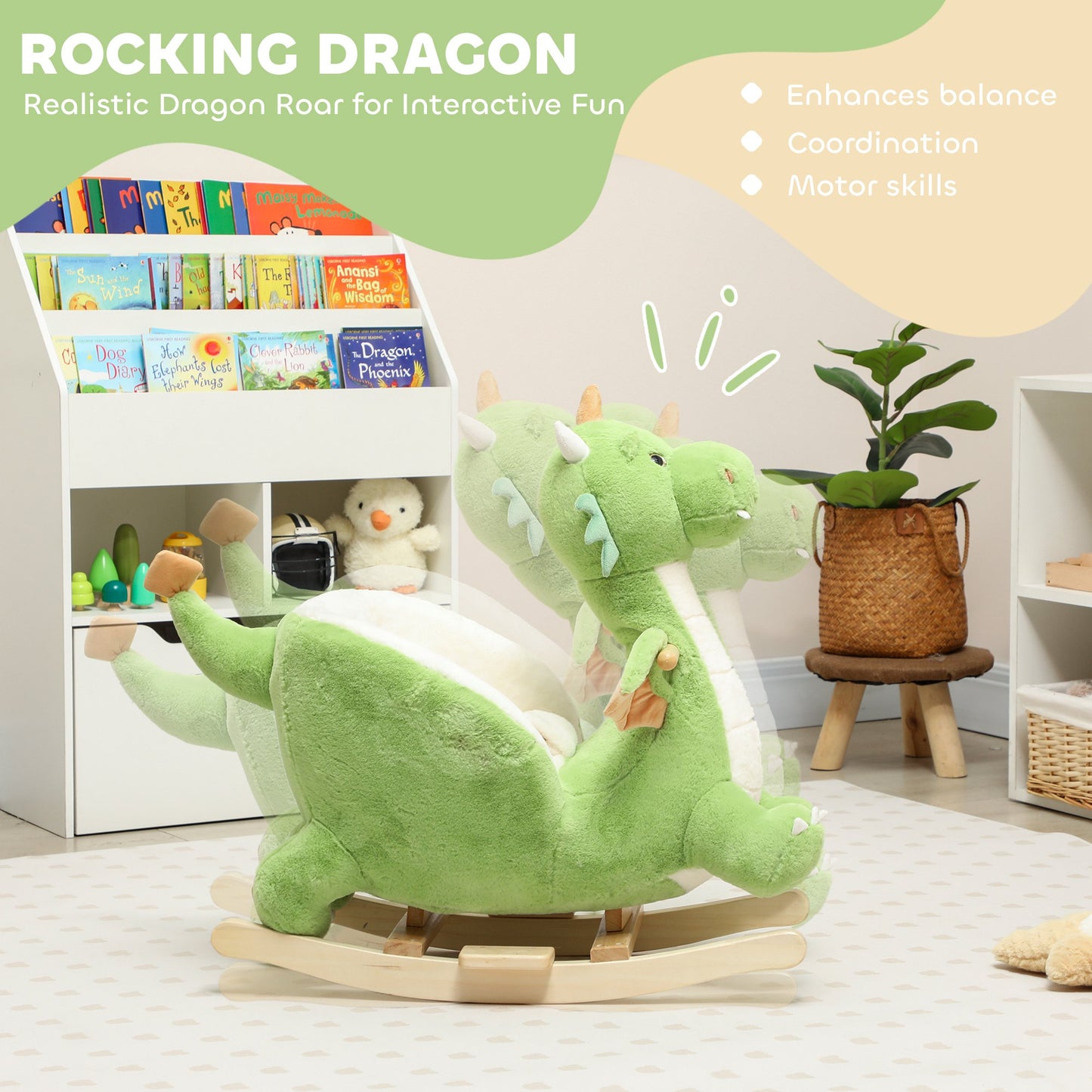 Ride On Dragon Toy with Realistic Dragon Roar