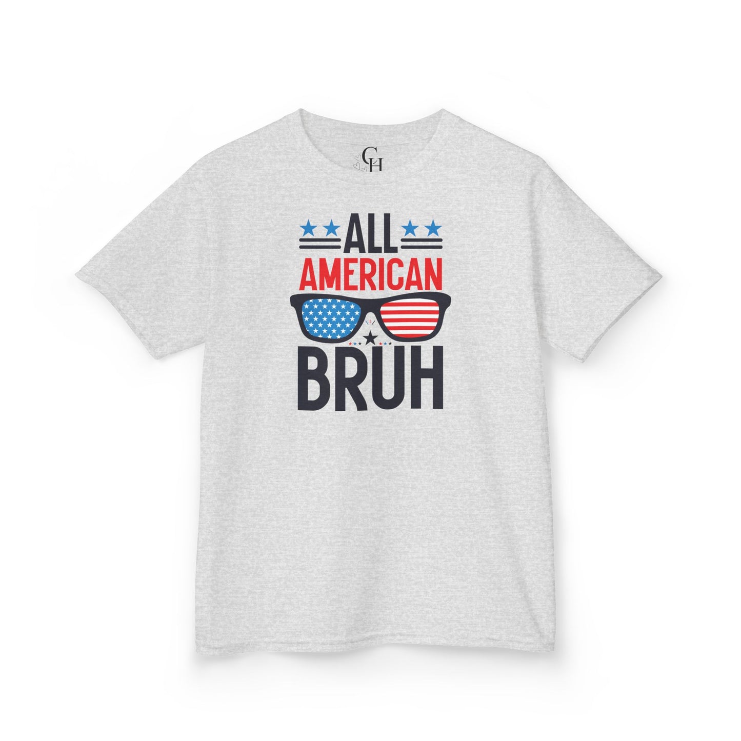 All American Bruh Kids T-Shirt — Patriotic 4th of July Tee