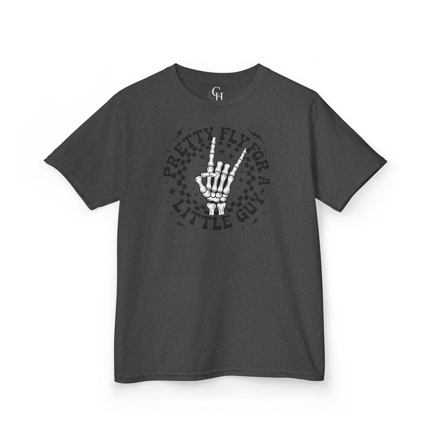 Kids T‑Shirt — "Pretty Fly for a Little Girl" Retro Skull Graphic