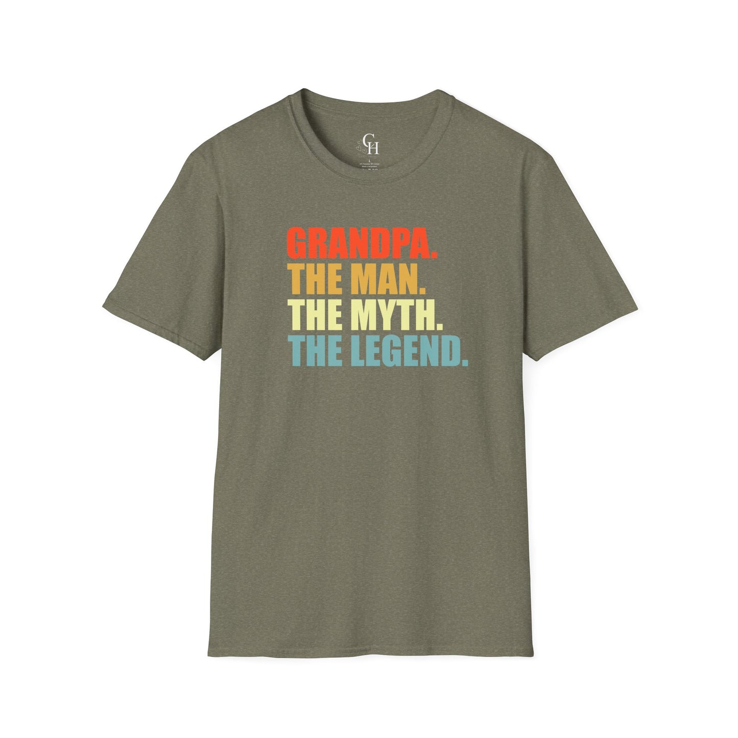 Grandpa The Man The Myth The Legend T-Shirt — Retro Men's Grandpa Gift