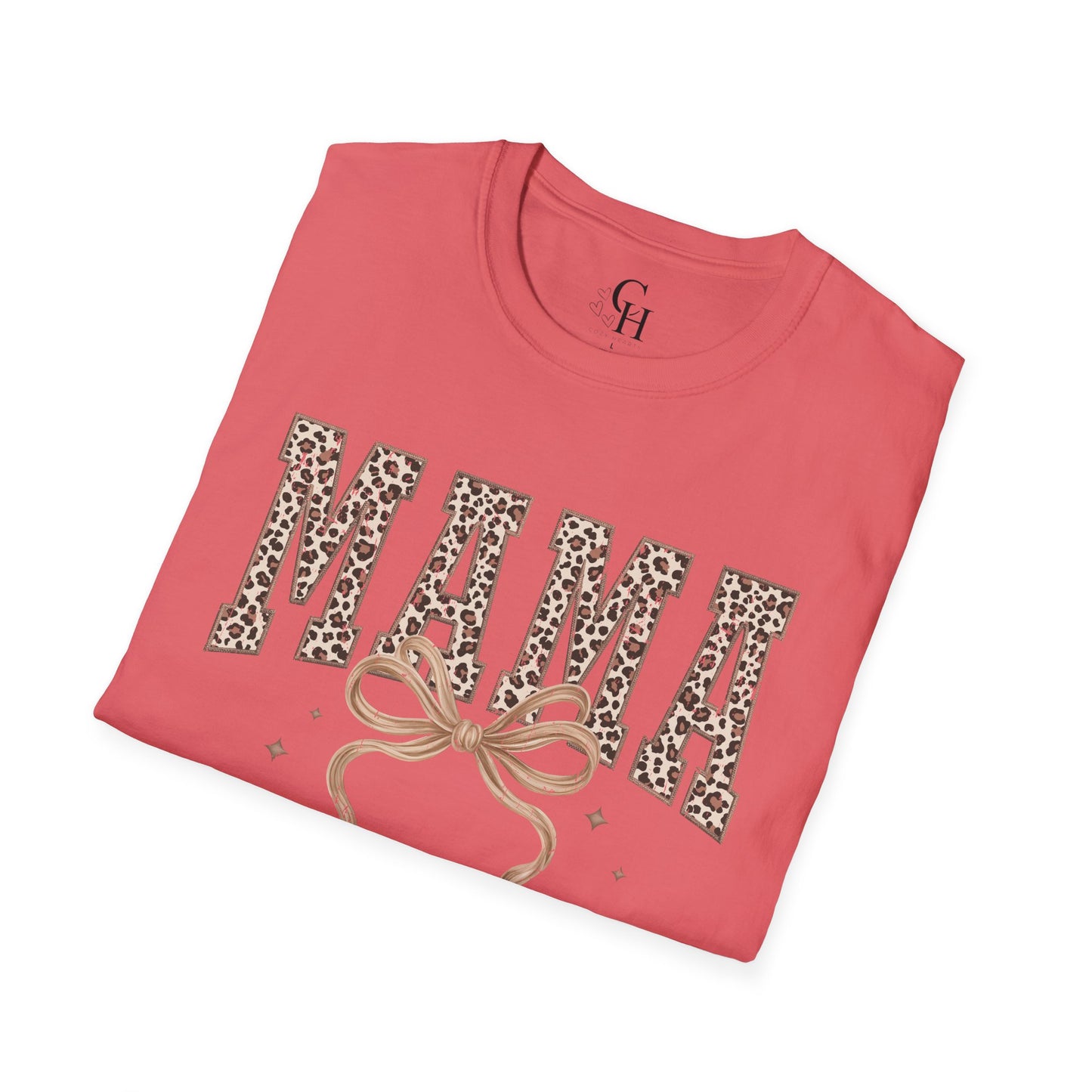 Mama Leopard Print T-Shirt — Graphic 'MAMA' Tee for Moms, Mother's Day Gift