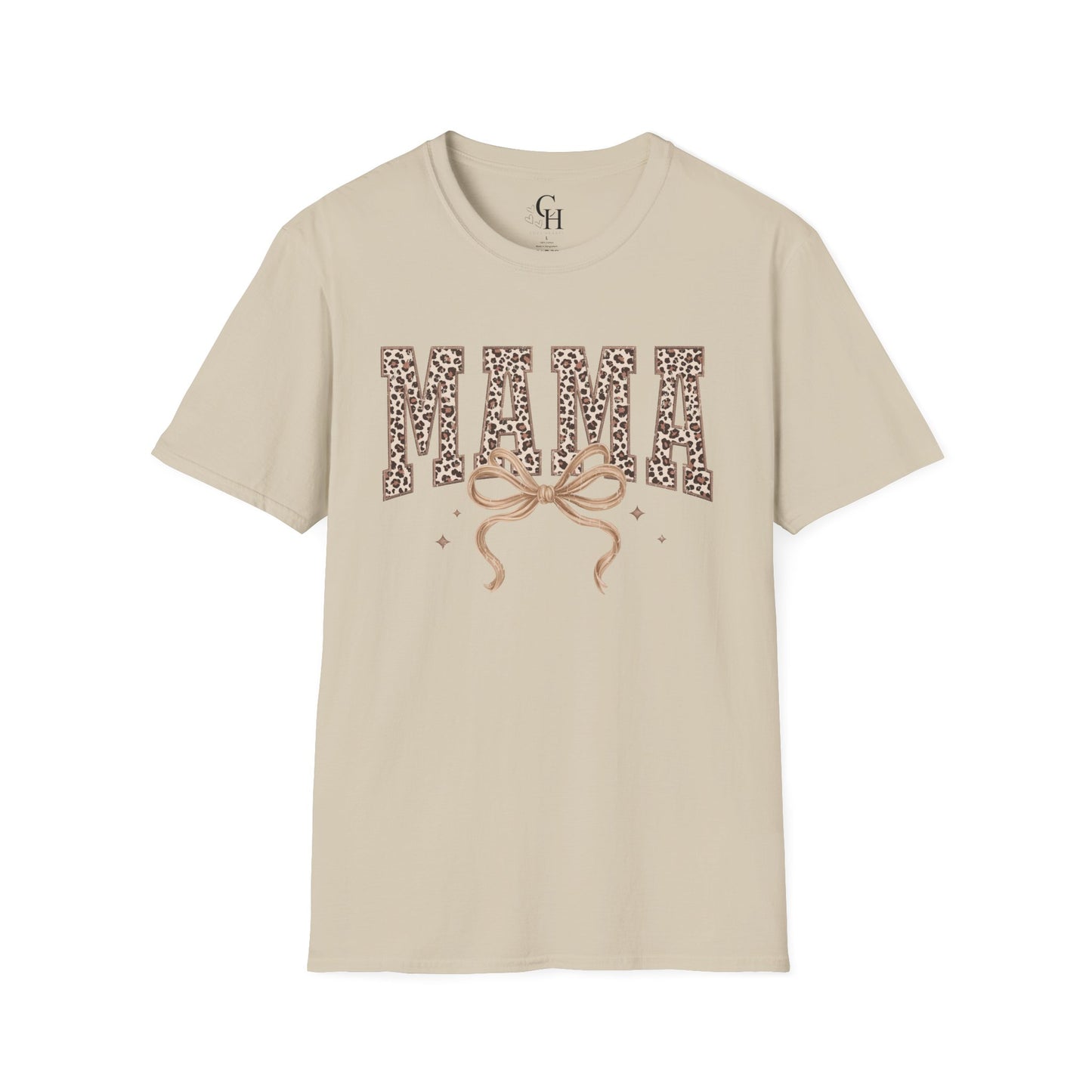 Mama Leopard Print T-Shirt — Graphic 'MAMA' Tee for Moms, Mother's Day Gift
