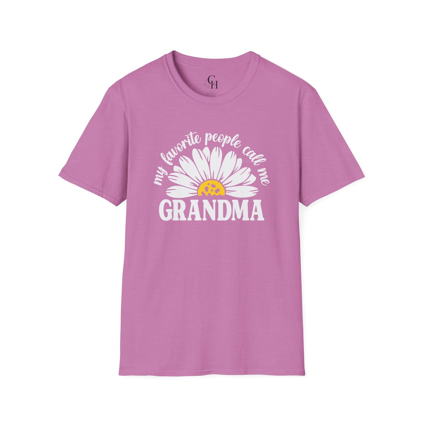 Grandma Daisy T-Shirt – “My Favorite People Call Me Grandma” Cute Floral Tee