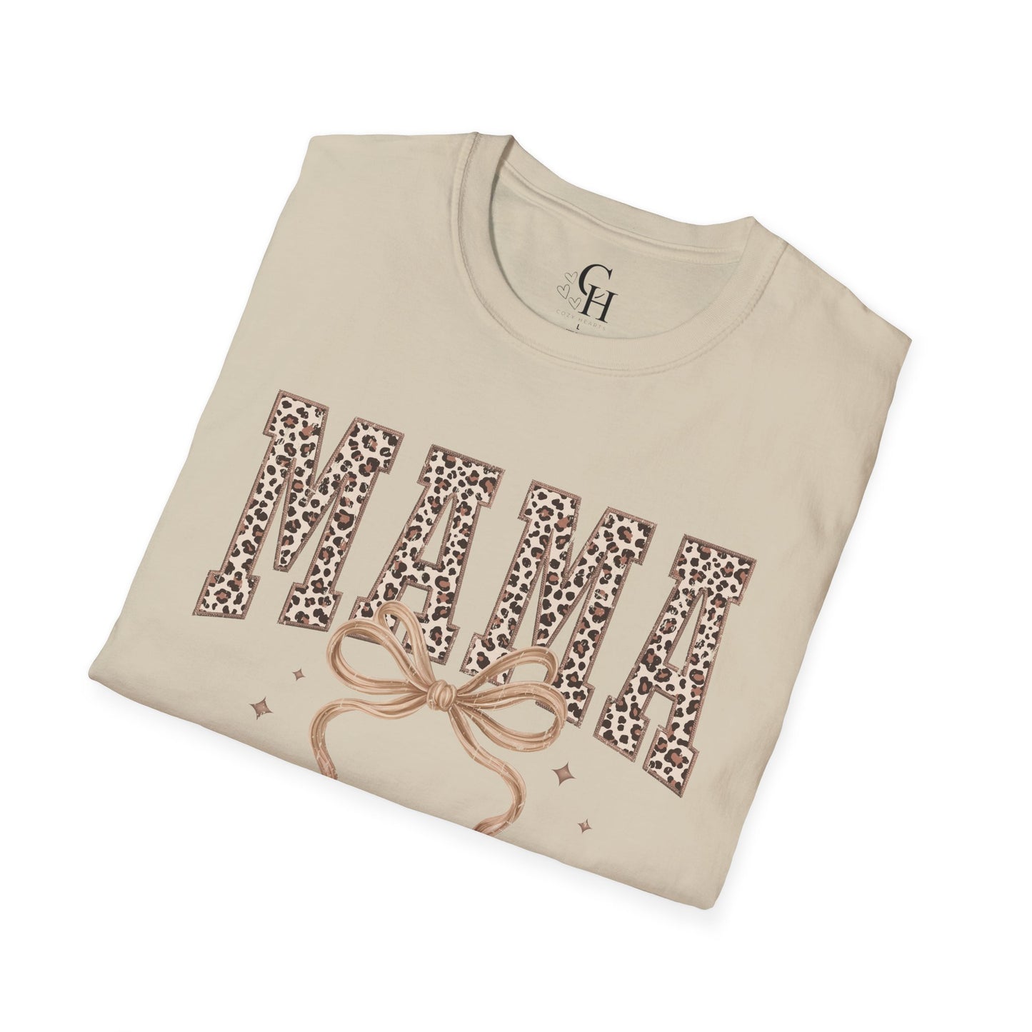 Mama Leopard Print T-Shirt — Graphic 'MAMA' Tee for Moms, Mother's Day Gift