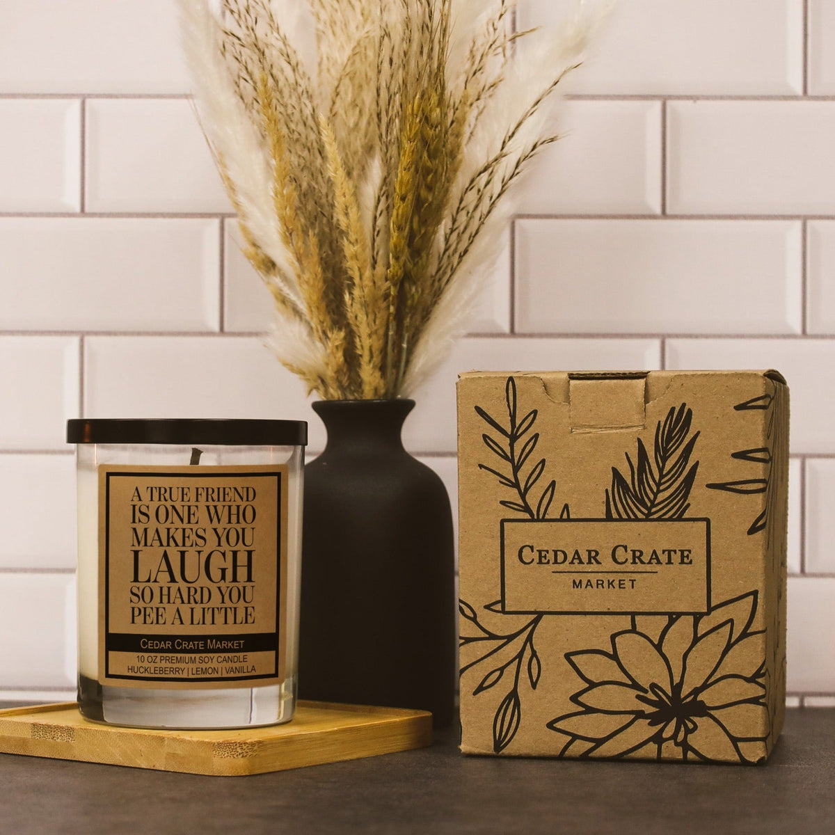 Best Friend Gifts - A True Friend Makes You Laugh Candle