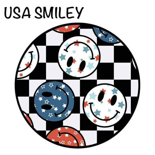 USA Smiley 2PC Short Sleeve & Pants Set