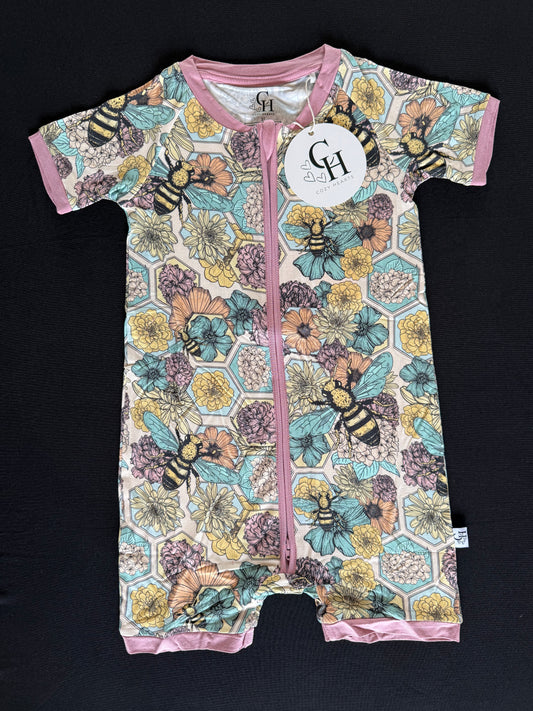 Hexagon Bees Shorty Zippy