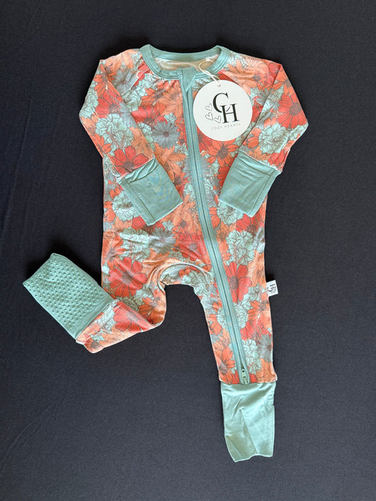 Coral Floral Zippy