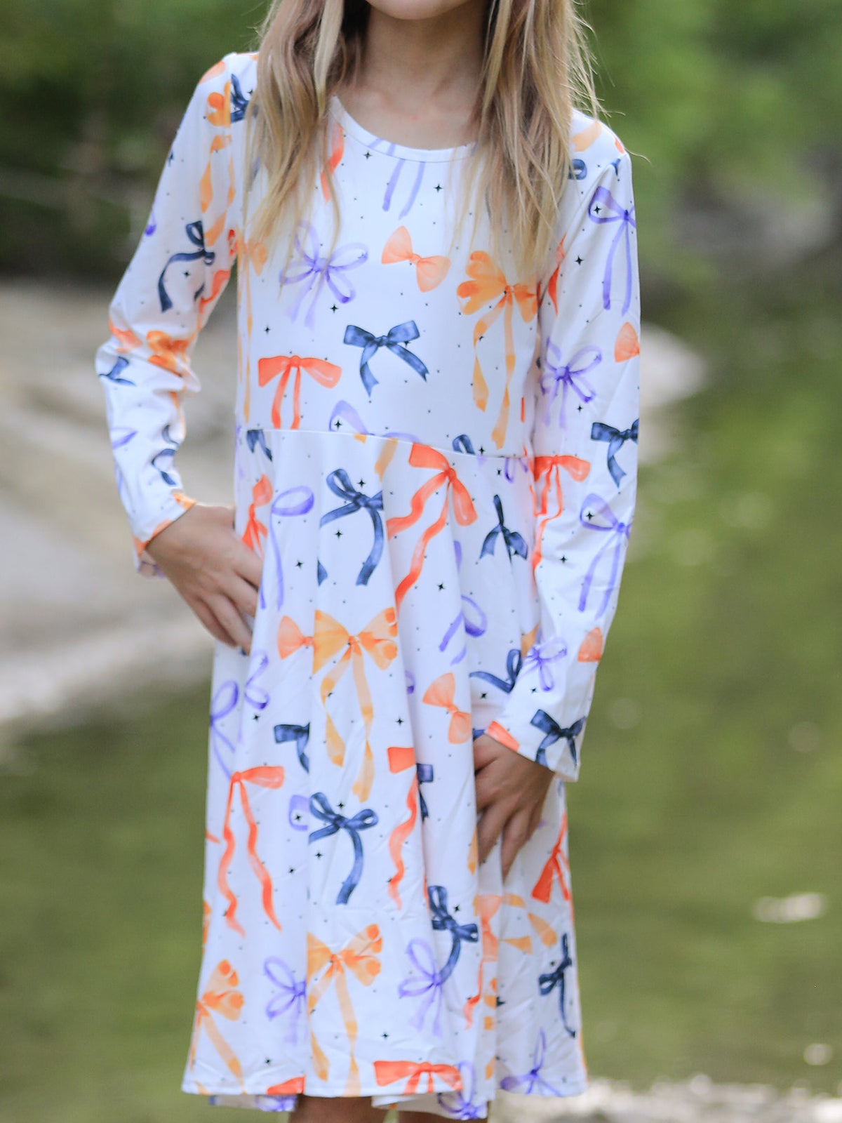 Fall Bow Girls Dress