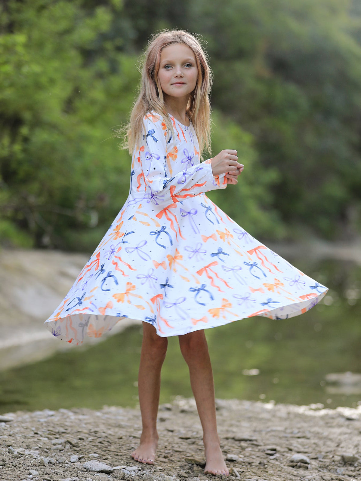 Fall Bow Girls Dress