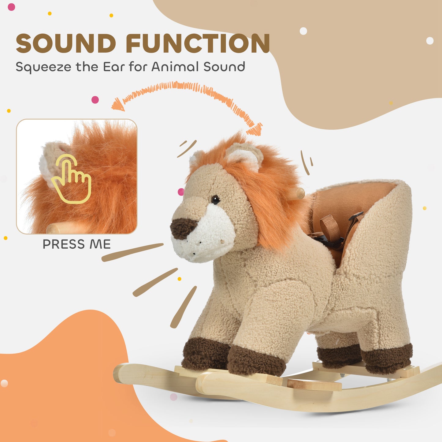 Baby Rocking Horse Lion with Sound
