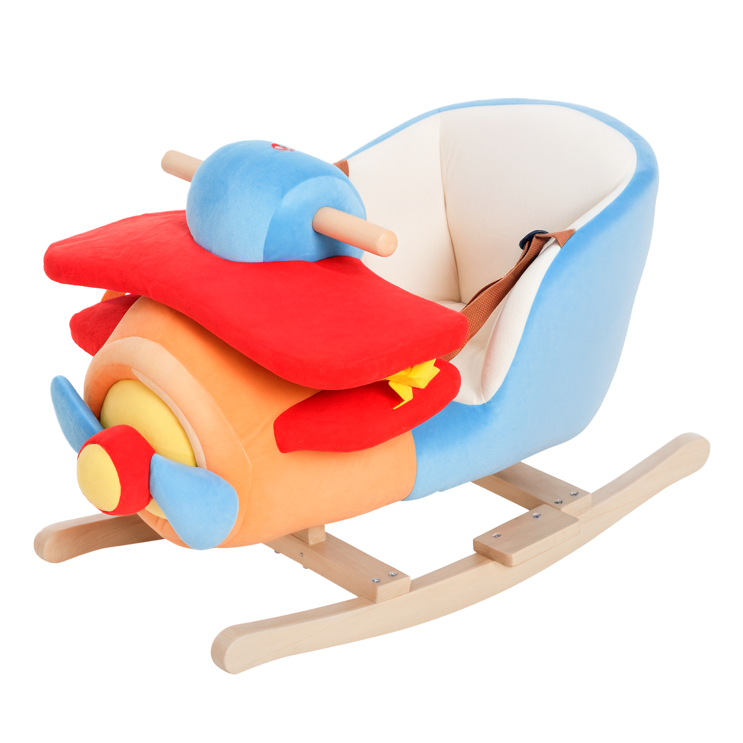 Rocking Plush Ride-on Plane Chair with Lullaby Song
